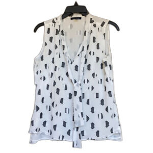 Tommy Hilfiger sleeveless geo print top tie on front